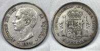 Spain 5 Pesetas 1876 5 pesetas 1876 #1  772.42 元  ＋  140.44 元 运费