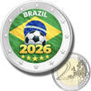 Brazil 2 Euro 2026 2 euro coloured coin brazil football 2026  11.20 US$  +  39.19 US$ shipping