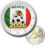 Mexico 2 Euro 2026 2 euro coloured coin mexico football 2026  11.20 US$  +  39.19 US$ shipping