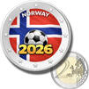 Norway 2 Euro 2026 2 euro coloured coin norway football 2026  11.20 US$  +  39.19 US$ shipping