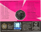 Großbritannien 50 Pence 2011 Elizabeth II, 1952 - 2022, 4. Portrait, Triathlon, Llantrisant BU (ST) in OVP