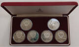 UdSSR 6 x 1 Rubel 1977 - 1980 XXII Olympische Sommerspiele, Moskau 1980, Skt. Petersburg BU (ST) in OVP