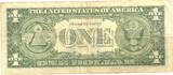 USA 1 Dollar 1935 D Silber Zertifikat, Blaues Siegel, ohne Mottospruch, GNC, JWS, Q/F, Washington F-VF (sehr schön-schön)