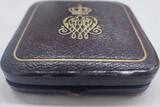 Preussen / Kaiserreich Medaille ohne Jahr Wilhelm II. und Auguste Victoria, Ehejubiläum, Goldene Hochzeit Proof mit Originalbox