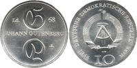 DDR 10 Mark Deutsche Demokratische Republik, 500. Todestag Johann Gutenberg, 1468 -
