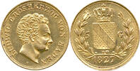 Herzogtum Baden 5 Gulden Ludwig I., Grossherzog, Auflage 2877 Stk. glatter Rand, RR, sehr selten -