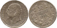 Bulgarien 50 Stotinki Zar Ferdinand I, 1887 - 1918, Kremnitz, 1/2 Lew, Lewa -