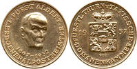 Goldmedaille 1957 Deutschland Thurn und Taxis, Fürst Albert, Gerneralpostmeister, 8,16 g, 0.900 St in Box
