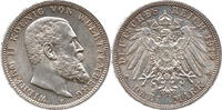 Württemberg 3 Mark WILHELM II KOENIG VON WUERTTEMBERG, GOTT MIT UNS, Stuttgart -