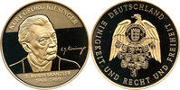 Deutschland / BRD Medaille vergoldet, Kurt Georg Kiesinger, 3. Bundeskanzler 1966-1969 -