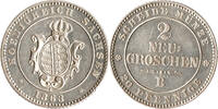 Sachsen 2 Neugroschen / 20 Pfennig Johann I, 1854 - 1873, König von Sachsen, Scheide Münze, Dresden -