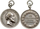 Württemberg Medaille versilbert Jubiläumsstiftung, König Karl, Für Langjährige Treue Dienste, Stuttgart -