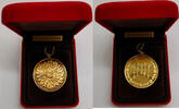 Japan Medaille Perfect Blossom, Perfekte Blüte, Franklin Mint, vergoldet, mit Silberkette -