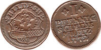 Hildesheim 1 Pfennig Scheide Müntz, HILDESH, Scheidemünze -