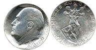 Norwegen 100 Kronen 25. Jubiläum, König Olaf V, Regierung, Norwegian Mint, Kongsberg -