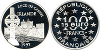 Frankreich 15 Euro / 100 Franken Stein von Cashel, Irland, Monnaie de Paris, Paris, Pierre Rodier -