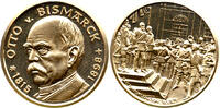 Deutschland Goldmedaille (6,9g 0900) 100 Jahre Kaiserproklamation, 18.1.1871, Fürst Otto von Bismarck -