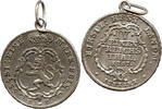 Hessen-Kassel 1/4 Reichsthaler Friedrich II., 1760 - 1785, Eine Mark fein, gehenkelt -