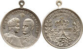 Italien Bronzemedaille versilbert Marie de Victor Emanuel III & Helene de Montenegro, Ricordo delle Auguste Nozze -