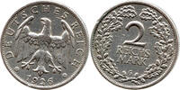 Weimarer Republik 2 Reichsmark Deutsches Reich, Karlsruhe -