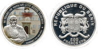 Benin 500 Francs Papst Paulus VI, 85 Jahre Vatikan, coloriert -