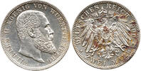 2 Mark 1900 F Deutsches Kaiserreich / Wuerttemberg Wilhelm II., KOENIG VON WUERTTEMBERG, 1891-1918 vorzüglich - stempelglanz (VZ - ST)