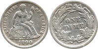 USA 1 Dime Sitzende Liberty, Vereinigte Staaten von Amerika, Philadelphia -