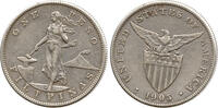 Philippinen / USA 1 Peso United States Mint of San Francisco, Large type, Insular Government 1901 - 1935 -