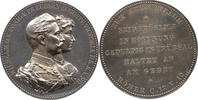Preussen / Kaiserreich Medaille Wilhelm II. und Auguste Victoria, Ehejubiläum, Goldene Hochzeit -