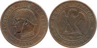 Frankreich 10 Centimes Strasbourg, Jacques-Jean Barre, Napoleon III, Spottmünze, SATIRIQUE ENGRAVED -