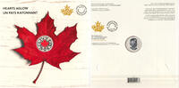 Kanada 5 Dollar Maple Leaf, Hearts Aglow, Leuchtet im Dunkeln, Royal Canadian Mint, Ottawa -