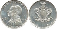 Malta 1 Lira Sir Temi Zammit, 1864 - 1935, Malta Mint, Valletta, Elizabeth II -