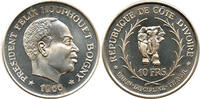 Elfenbeinküste 10 Francs Felix Houphouet Boigny, Félix Houphouët-Boigny, Elefant -