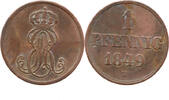 Hannover 1 Pfennig Ernst August I, 1837 - 1851 -