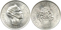 Luxemburg 100 Francs 1000. Jubiläum, Stadt Luxemburg, Charlotte, 1919 - 1964, Brüssel -
