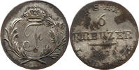 Sachsen-Hildburghausen 6 Kreuzer Frederick I., 1780 - 1826, F-Monogramm, Landmünze -