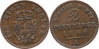 Deutschland 2 Pfenninge Friedrich Wilhelm IV., 1840 - 1861, 180 einen Thaler, Scheidemünze -