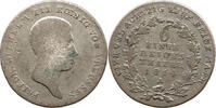 Preußen 1/6 Reichsthaler Friedrich Wilhelm III., 1797 - 1840, Berlin, 6 einen Reichsthaler -