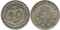 Italien 20 Centesimi Attilio Silvio Motti, Rom, glatter Rand -