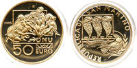 San Marino 50 Euro (14,5 g Feingoldgehalt) Internationaler Tag des Friedens, PP, Proof, Rom Mint, Maria Carmela Colaneri -