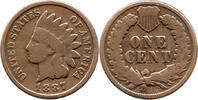 USA 1 Cent Liberty Head, Indischer Kopfschmuck, Pointed Bust, Philadelphia -
