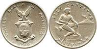 Philippinen 5 Centavos 1945 Mann mit Hammer, Amboss, Vulkan, Ambrosia Mo... 34.69 US$  +  230.09 US$ shipping