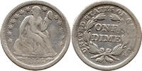 USA 1 Dime 1854 Seated Liberty, Christian Gobrecht, United States Mint, ... 40.47 US$  +  230.09 US$ shipping