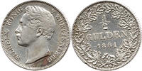 W&uuml;rttemberg 1/2 Gulden 1861 Wilhelm I., 1816 - 1864, Staatliche M&uuml;nze St... 52.03 US$  +  230.09 US$ shipping