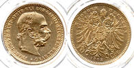 Kaisertum Österreich 10 Corona Franz Joseph I., 1848 - 1916, Rudolf Neuberger, Austrian Mint, Wien -