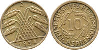 Deutsches Reich - Deutschland 10 Reichspfennig Weimarer Republik, 1918 - 1933, Karlsruhe -