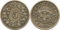 Schweiz 5 Rappen Bern, HELVETIA, Karl Friedrich Voigt -