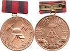 DDR Verdienstmedaille Für treue Dienste, Bronzemedaille, für 10 Jahre Dienstangehörigkeit -