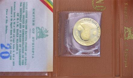 Äthiopien 20 Dollars Gold 1966 AD Haile Selassie I. 1930-1936, 1941-1974. Proof in OVP