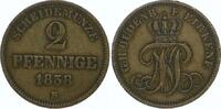 Oldenburg Cu 2 Pfennig Nicolaus Friedrich Peter 1853-1900. -